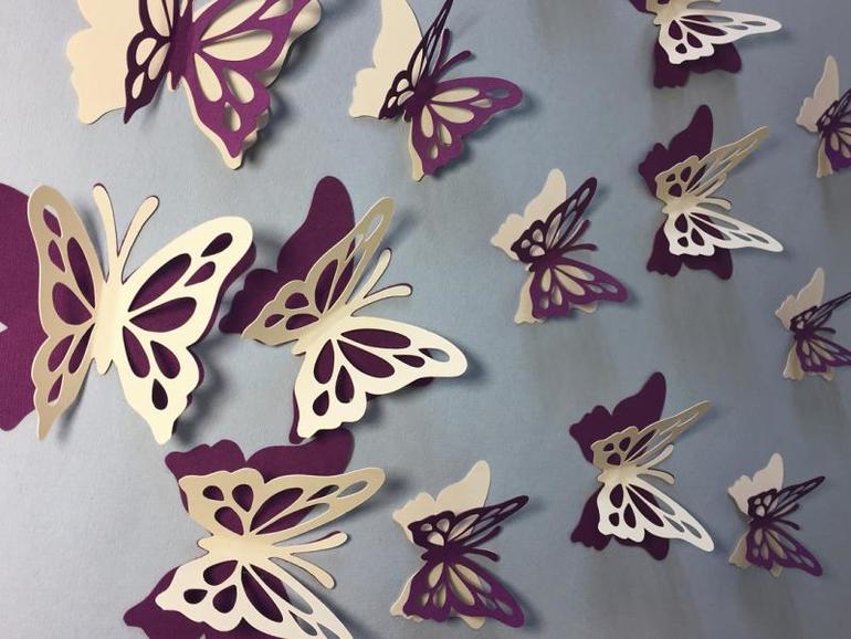 Papillons de coupe de papier