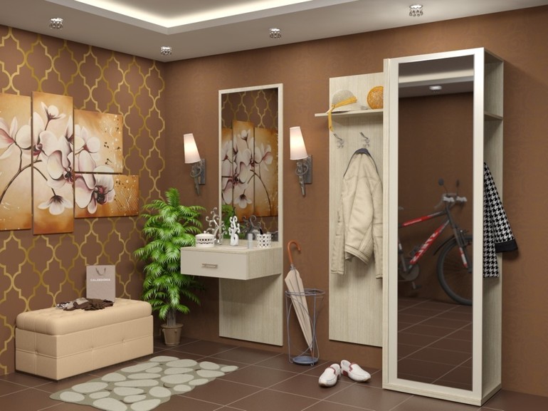 Conception d'un petit couloir dans un appartement